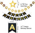 18th Birthday Decorations for Men Boy Women Girl,Black and Gold Birthday Decorations for 18th and 81st Happy Birthday Party with 18 Gold Number Balloon Happy Birthday Banner and Gold Crown Balloons