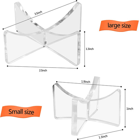 Acrylic Display Rack for Baseball,Softball,Basketball,Football,Volleyball (1.97x1.1 inch and 3.54x1.3 inch)