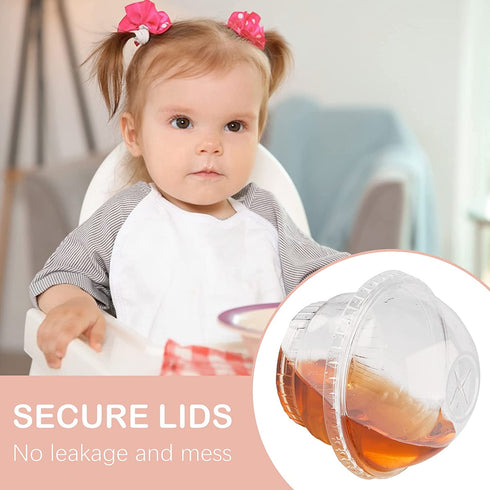 Zezzxu 50 Pack 8oz Clear Plastic Cups with No Hole Dome Lids and Sporks Disposable Dessert Cups Mini Snack Bowls for Parfait, Ice Cream, Fruit, Cupcakes, Pudding