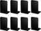 SONNLYH Black Metal Bookends, 4 Pairs Book Ends for Shelves, Book Holders for Family, Office and School, Heavy Duty Book End, 8 x 5.4 x 4 Inch