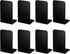 SONNLYH Black Metal Bookends, 4 Pairs Book Ends for Shelves, Book Holders for Family, Office and School, Heavy Duty Book End, 8 x 5.4 x 4 Inch