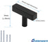 10 Pack Matte Black Cabinet Knobs Black Drawer Pulls Kitchen Cabinet Hardware - goldenwarm LSJ22BK T Bar Square Knobs Modern Cupboard Door Handles Bathroom Knobs 2 Inch Overall Length