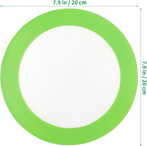 BESTonZON Silicone Baking Mats, 3-Pack Non-Stick Round Silicone Baking Sheet Liner,Reusable Heat Resistant Baking Pastry Sheets Round(Green)