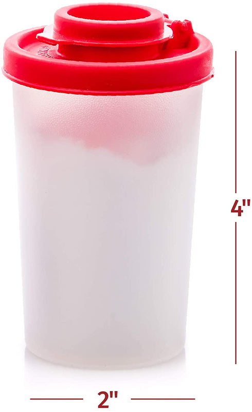Salt and Pepper Shakers Moisture Proof Set of 2 Large Salt Shaker to go Camping Picnic Outdoors Kitchen Lunch Boxes Travel Spice Set Clear with Black Lids Plastic Airtight Spice Jar Dispenser
