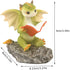 Dragon Figurine Ornament Design Accessories Desktop (Dragon Reading On a Stone)