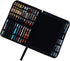 Large Capacity Fountain Pen Case PU Leather Black Color 48 Slots pen pouch bag