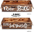 Bathroom Decor Box and Funny Bathroom Sign - Cute Farmhouse Rustic Decorations for Top of Toilet Tank Toilet Paper Holder - Great Housewarming Gift Idea (Brown)