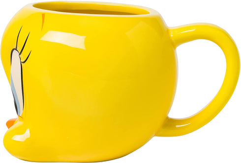 Silver Buffalo Looney Tunes Tweety Face 3D Sculpted Ceramic Mug, 20-Ounces