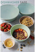 COOK WITH COLOR Mixing Bowls with Lids - 12 Piece Plastic Nesting Bowls Set includes 6 Prep Bowls and 6 Lids, Microwave Safe Mixing Bowl Set (Mint Ombre)