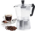 Stovetop Espresso Maker Moka Pot Italian Espresso Greca Coffee Maker 2 Cup 100ml Aluminum Stove Top Coffee Home Office Use Gift for Friends for Italian Espresso Cappuccino Latte Silver