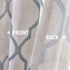 jinchan Linen Curtains for Living Room Back Tab Curtain Moroccan Print Bedroom Drapery Dining Room Light Filtering Flax Textured Rod Pocket Window Treatment 95 Inch Length 2 Panels Blue on Beige