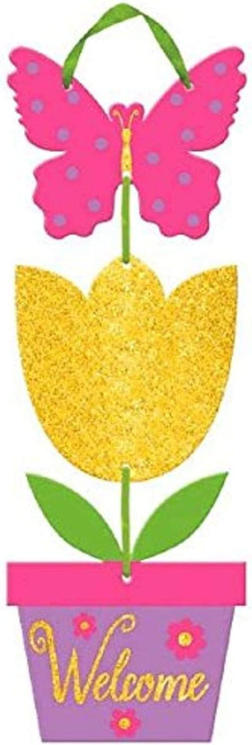 amscan Welcome Sign, 18" x 6 1/8", Multicolor