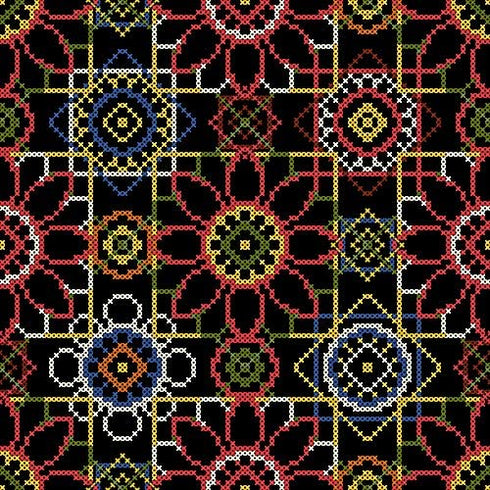 Pllieay 6 Pieces 14 Count Black Classic Reserve Aida Cloth Cross Stitch Cloth, 12 by 18 Inch (Black)