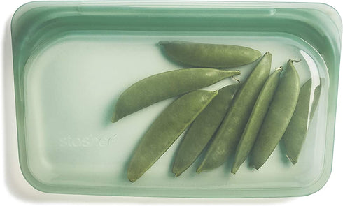 Stasher Platinum Silicone Food Grade Reusable Storage Bag, Agave (Snack) | Reduce Single-Use Plastic | Cook, Store, Sous Vide, or Freeze | Leakproof, Dishwasher-Safe, Eco-friendly | 12 Oz