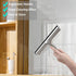 VIVIBEAUTY Shower Squeegee for Glass Doors, 12-Inch Stainless Steel Squeegee for Shower Glass Door, Mirror, Windows, 1 Replacement Silicone Blade and 2 Hooks, Silver
