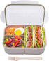Bento Box,Bento Box Adult Lunch Box,Ideal Leak Proof Lunch Box Containers,Moms Choice Kids Lunch Box,No BPAs and No Chemical Dyes,Microwave and Dishwasher Safe Bento Lunch Box by MISS BIG (White, L)