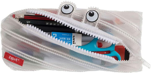 ZIPIT Monster Pencil Case Special Edition, Clear Transparent