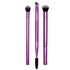 Real Techniques Eye Shade & Blend Makeup Brush Trio, For Eyeshadow & Liner, Makeup Tools for Shaping & Grooming Brows, Defined Makeup Look, Synthetic Bristles, Vegan & Cruelty-Free, 3 Count