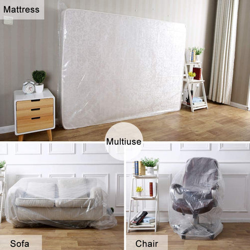 Lauliven 2-Pack Mattress Bag for Moving - Twin/Twin XL Size Mattress Storage Bag - 4 Mil Extra Thick Heavy Duty Mattress Protection Cover - 54 x 96 Inch