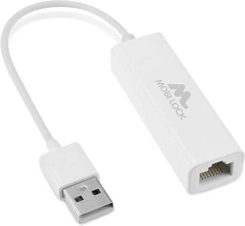 USB Ethernet (LAN) Network Adapter Compatible with Laptop, Computers and All USB 2.0 Compatible Devices Including Windows 10/8.1/8 / 7 / Vista/XP by Mobi Lock