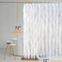 Reisen White Ruffle Shower Curtain Fabric / Cloth Farmhouse Bathroom Sheer Shower Curtain, 72in Long