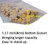 Belinlen 100 Pack 5.5 x 10 Inch Stand Up Pouch Bags Zipper Mylar Bags Clear Front with Aluminum Foil Back Reusable Food Storage Bags for Multipurpose with Gusset Bottom(5.5mil Thickness)