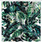 Tropical Leaves Shower Curtain Teal Green Plam Leaf Waterproof Polyester Fabric Bathroom Decor Bath Curtain with Hooks 72x72 inch (P1901-Teal)
