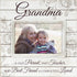 Malden International Designs Sun Washed Words Grandma Cream Distressed Picture Frame, 4x6, Cream