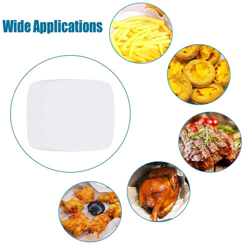 BYKITCHEN Air Fryer Parchment Paper, 8.7x8.7 Inches, Set of 200, Nonstick Square Parchment Paper for Air Fryer, Compatible with Ninja Foodi, Cosori, Philips, Power XL Air Fryers and More