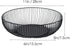 Metal Wire Countertop Fruit Bowl Basket Holder for Kitchen | Black Modern Home Storage Decor Stand - 11 Inch (Round C)
