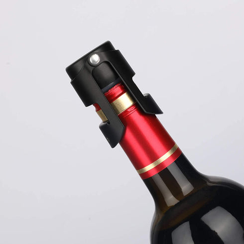 OWO Champagne Stopper with Stainless Steel, Professional Bottle Sealer for Champagne, Cava, Prosecco & Sparkling Wine, Champagne Saver Plug with Food Grade Silicone (1pack)