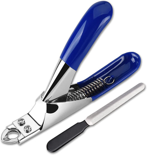 ATO-DJCX Dog Cat Nail Clippers, Professional Pet Claw Trimmer, Free Nail File, Stainless Steel Razor Sharp Blade Dog Toes Cutter Grooming Tools for Small Medium Large Animal Pets Blue