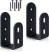 bamandan 2x4 Black Upgrade Security Door Barricade Brackets,Drop Open Bar Holder U Bracket for 2 by 4 Lumber,Apply to Door Reinforcement,Door Jammer,Tool Hanger,Shed,Garage,Gate(2 pcs)