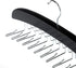 SunTrade Wooden Tie Hanger,24 Tie Organizer Rack Hanger Holder Hook (Black, 24 hooks)