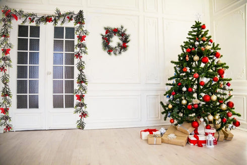 RECUTMS Christmas Garland with Lights Pine Cone Garland Lights Xmas LED Garland for Home Fireplace Mantel Holiday Party Decorations ?Red Flower?