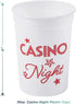 Casino Night Party Pack - Plastic Beverage Cups, Drink Coasters, and Table Cover Set (Serves 12)