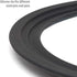 Goodful Universal Lid for Pots, Pans and Skillets, Tempered Glass Steam Vented, Graduated Silicone Rim Fits 9.5" to 12" Cookware, Replacement Top, Large, Black