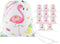 WERNNSAI Luau Flamingo Party Supplies - 12 Pack 10'' x 12'' Party Favor Bags with Drawstring Pouch Hawaiian Party Gift Bag for Girls Birthday Baby Shower Summer Beach Pool Backpack Wrap Goodie Bags