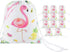 WERNNSAI Luau Flamingo Party Supplies - 12 Pack 10'' x 12'' Party Favor Bags with Drawstring Pouch Hawaiian Party Gift Bag for Girls Birthday Baby Shower Summer Beach Pool Backpack Wrap Goodie Bags