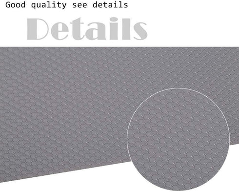 Premium Shelf Liner Non-Slip Drawer Liner No Stick Washable Fridge Mat Water-Poof for Kitchen Cabinet Shelf 12 Inches ×15 Feet - Grey