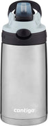 Contigo Kids Stainless Steel Water Bottle with Redesigned AUTOSPOUT Straw, 13 oz, Macaroon & Licorice