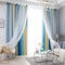 Decdeal Star Curtains Stars Blackout Curtains for Kids Girls Bedroom Living Room Colorful Double Layer Star Window Curtains, 1 Panel