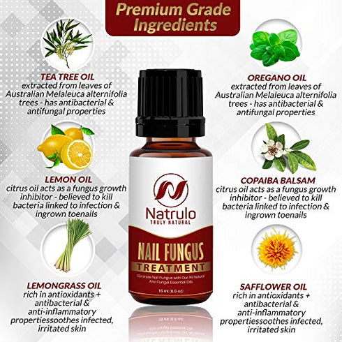 Nail & Toenail Fungus Treatment - Natural Anti Fungal Nail Balm with Tea Tree Oil - 100% Pure Liquid Homeopathic Infection Fighter Remedy - Destroys Fungus & Restores Clear Healthy Nails, Made in USA