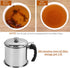 OFNMY Bacon Grease Container with Fine Mesh Strainer - 1.3L/5.2 Cups Stainless Steel Oil Storage Pot Grease Can with Removable Dustproof Lid and Coaster Tray - Oil Pot for Storing Fat, Frying Oil