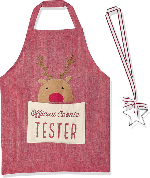 Mud Pie Christmas Apron (Reindeer), "24""x 20""" (12600142R)