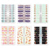 WOKOTO 6 Pieces Flower Adhesive Nail Art Polish Stickers Tips With 1Pc Nail File Fish Nail Wraps Decal Strips Manicure Kit For Women