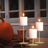 smtyle Gold Candle Holders Set of 3 Candelabra with Iron-3.5" Diameter Ideal for Pillar LED Candles