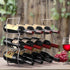 MOCREO Wine Rack, 3-Tier 12 Bottles Stackable Cabinet Wine Organizer Storage Rack freestanding Floor for Cabinet Pantry Holder, Metal