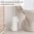 MyGift Toilet Paper Roll Storage Holder - Modern Freestanding Bathroom Toilet Tissue Stand, Copper Tone & Clear Acrylic 20-Inch Floor Standing Roll Reserve