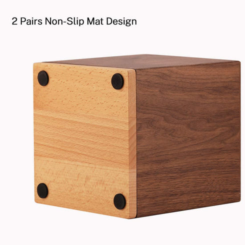 MaxGear Tissue Box Cover, Modern Paper Facial Tissue Box Holder Square Tissue Box Covers Wood, Decorative Tissue Box Walnut Tissue Box Holders for Bathroom, Bedroom,Dinner Table,Office 1 Pack